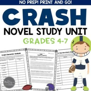crash novel study unit