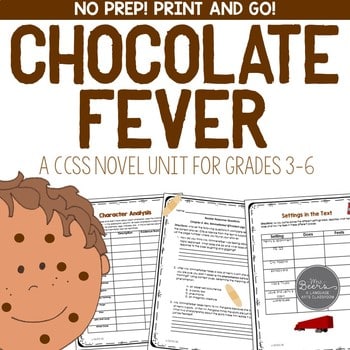 chocolate fever novel study unit