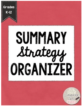 ela summary strategy organizer