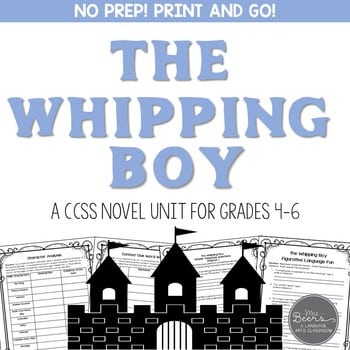 whipping boy novel study unit