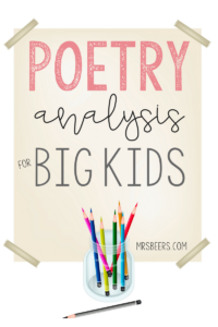 Poetry Analysis for Middle School and Upper Elementary