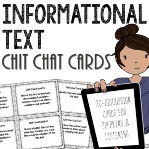 Informational Text Chit Chat Cards