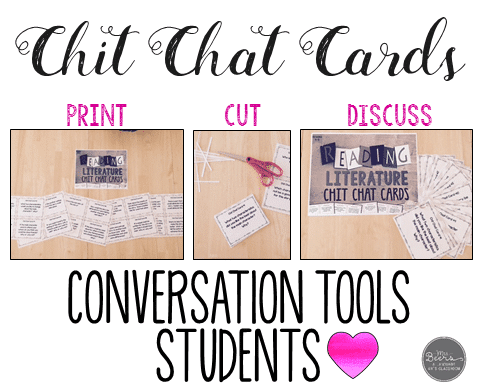 Student Conversation About Text In The Classroom Using Chit Chat Cards