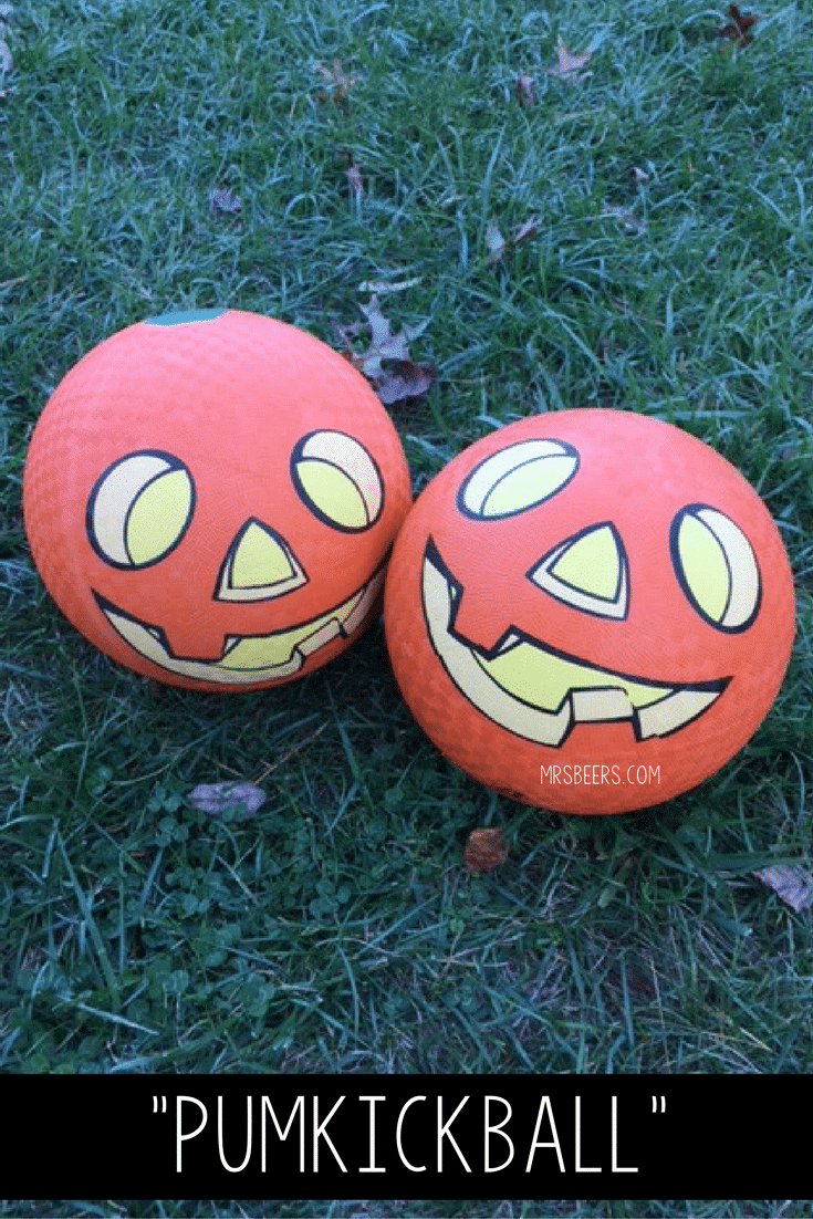 PumKickball for some energy-burning, Halloween FUN!