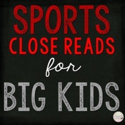 Sports Theme Close Reads