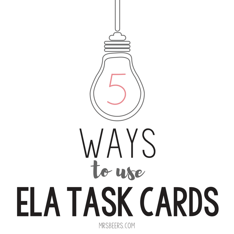 5 Ways to Use ELA Task Cards