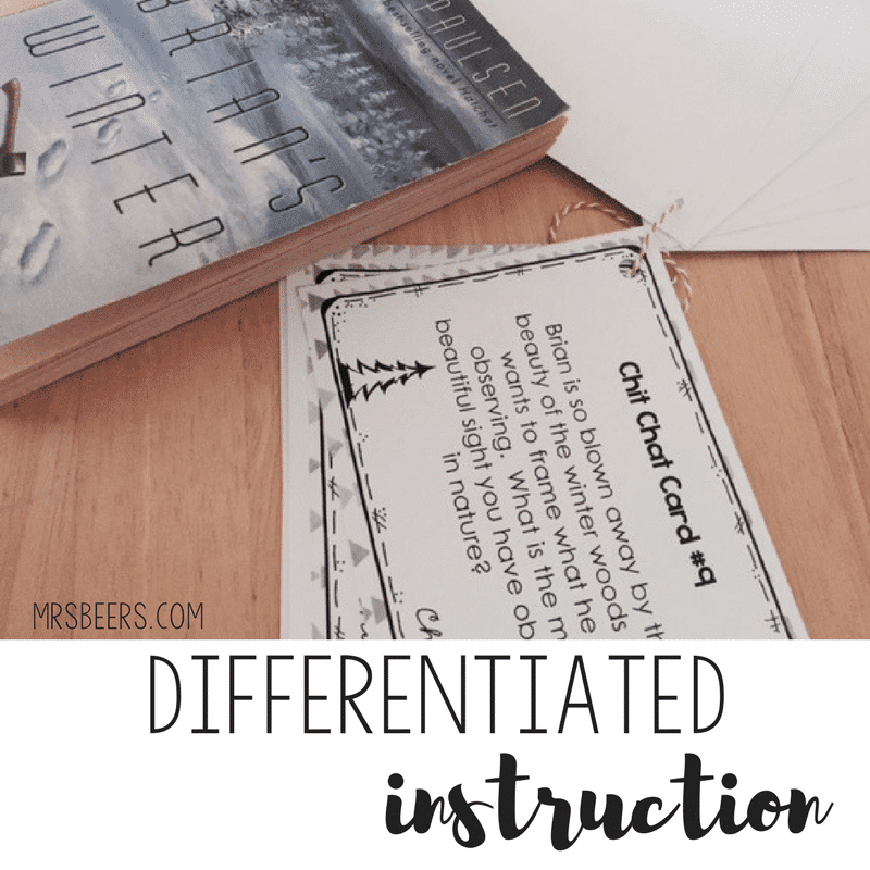 Task Cards to differentiate instruction