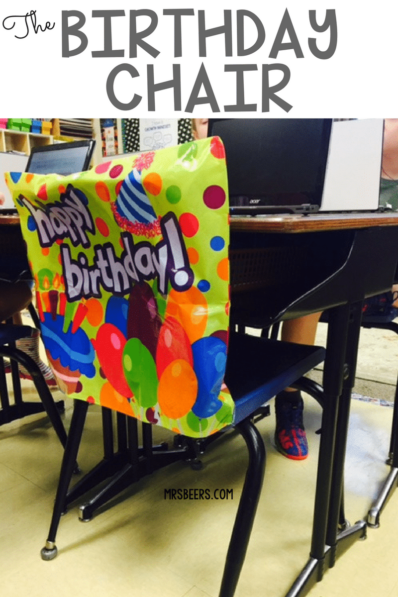 classroom birthday chair