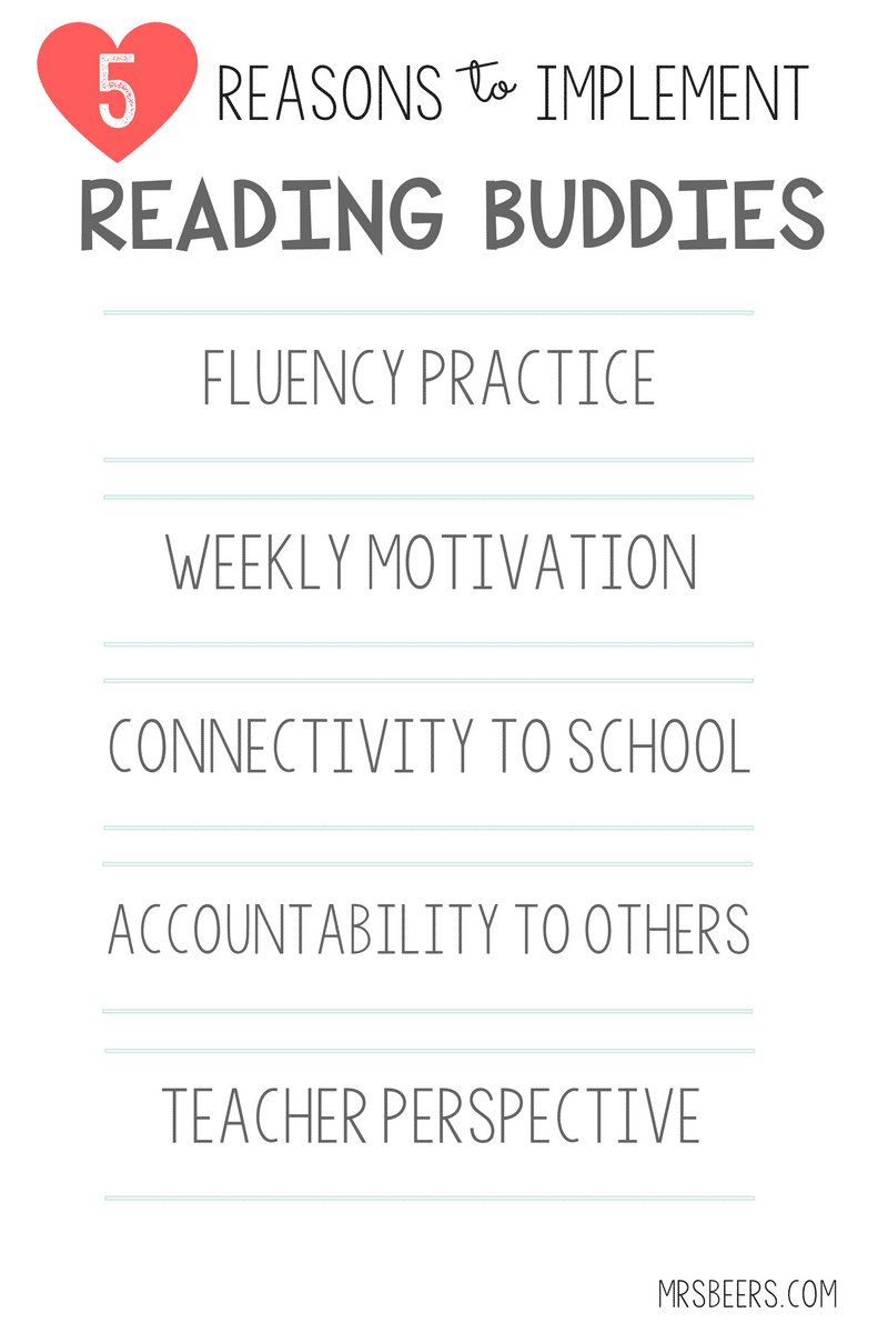 Benefits of reading buddies for both students