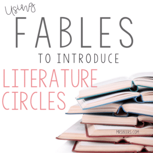 middle school literature circles with fables