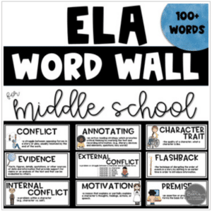 middle school word wall