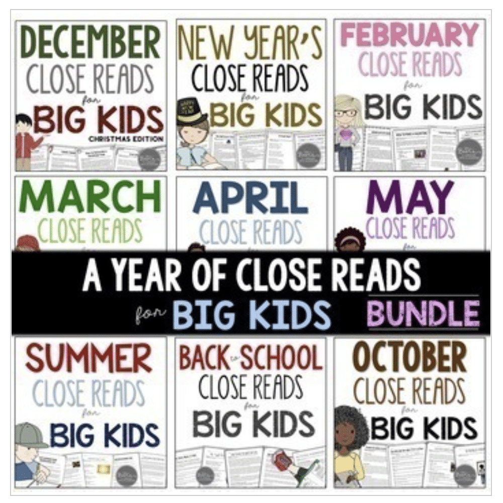 close reading passages
