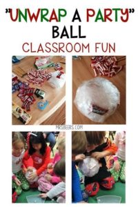 saran wrap party ball classroom game