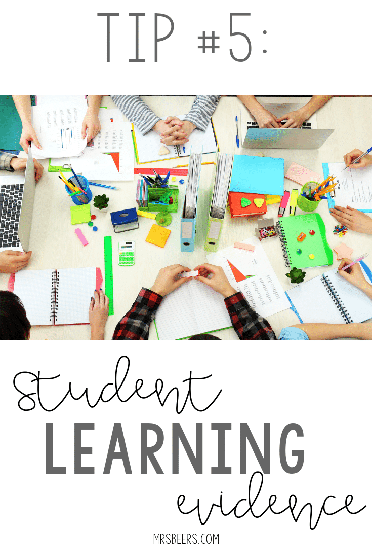 show how students have learned during your classroom observation