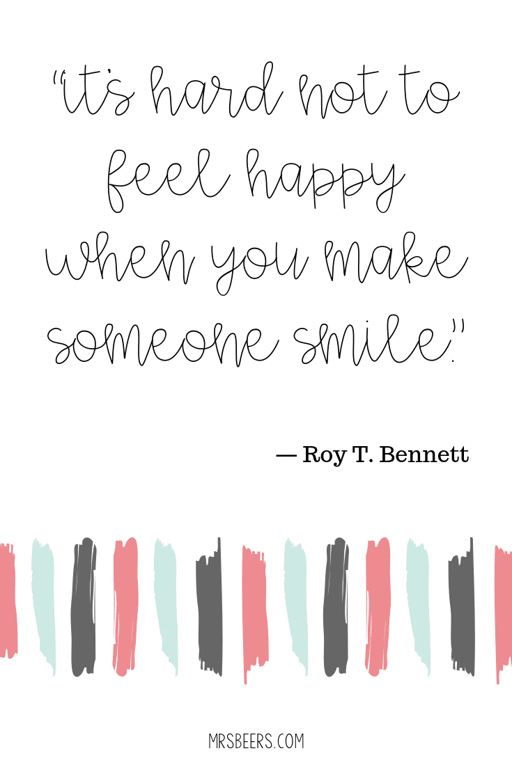 Teachers: smile and greet your students with positivity!