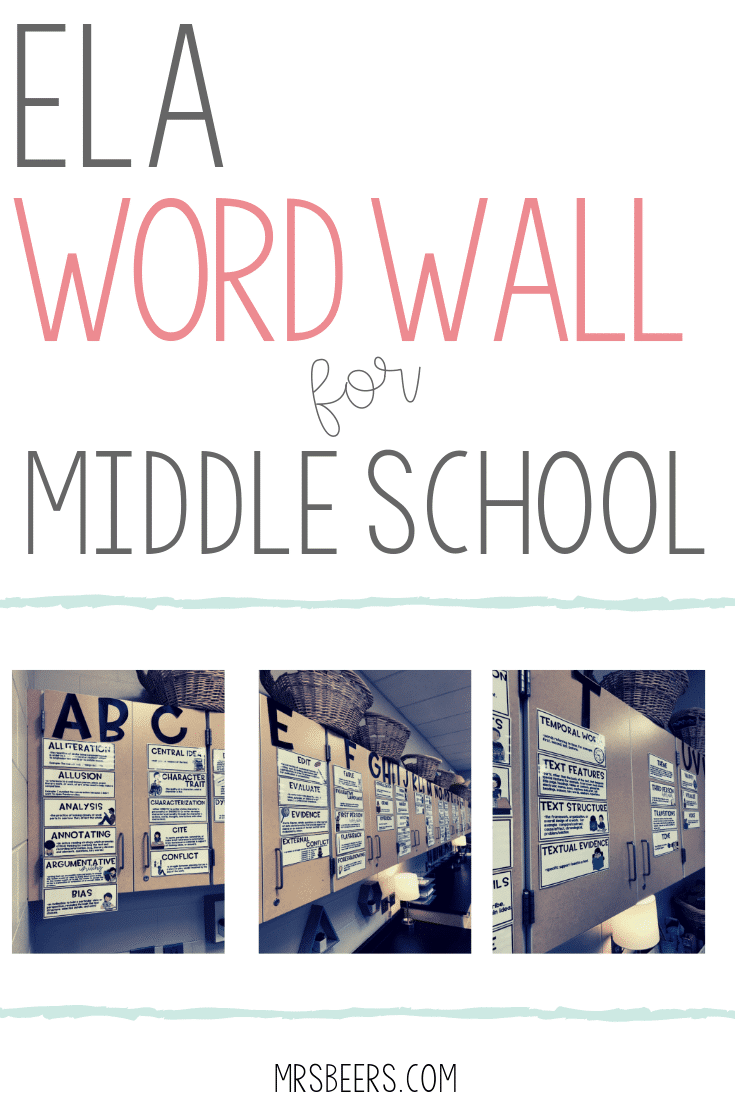 ELA word wall 7th grade