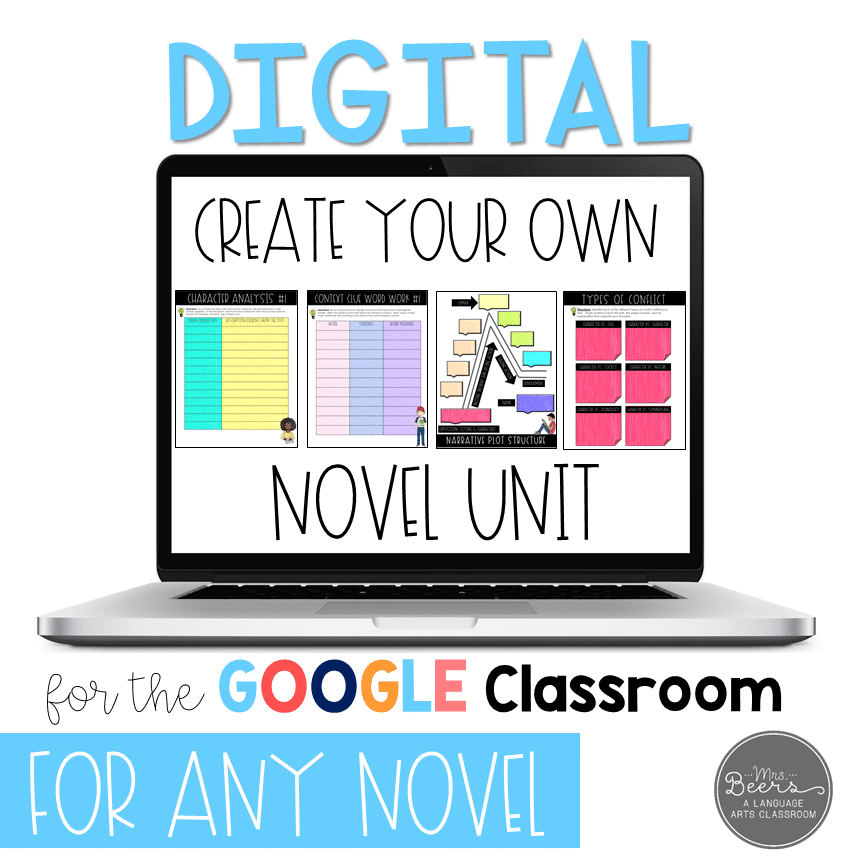 digital novel unit lesson plan