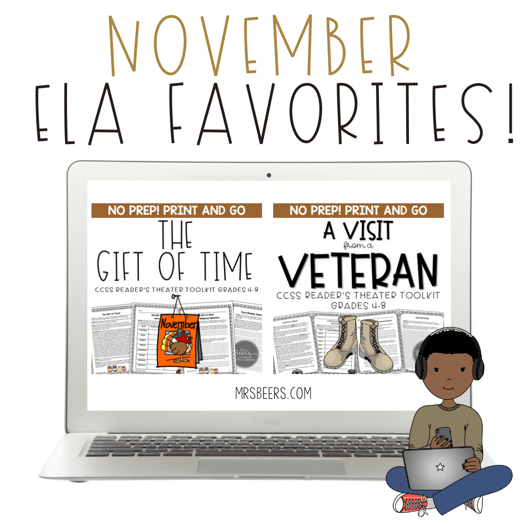 November ELA Favorites for Middle School