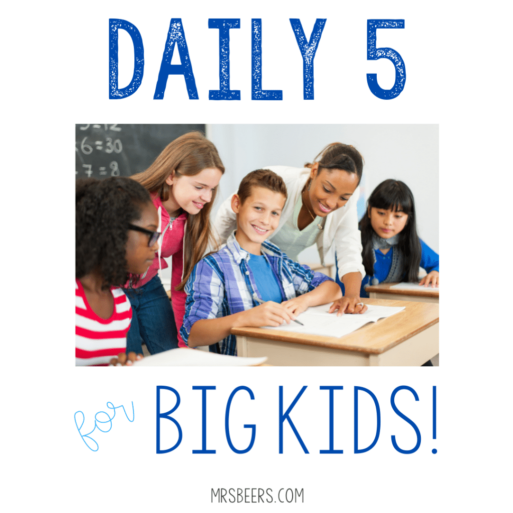 daily 5 for the middle grade classroom