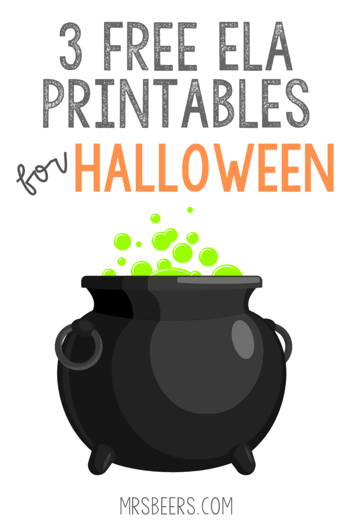 Free Halloween Printables for Language Arts Teachers