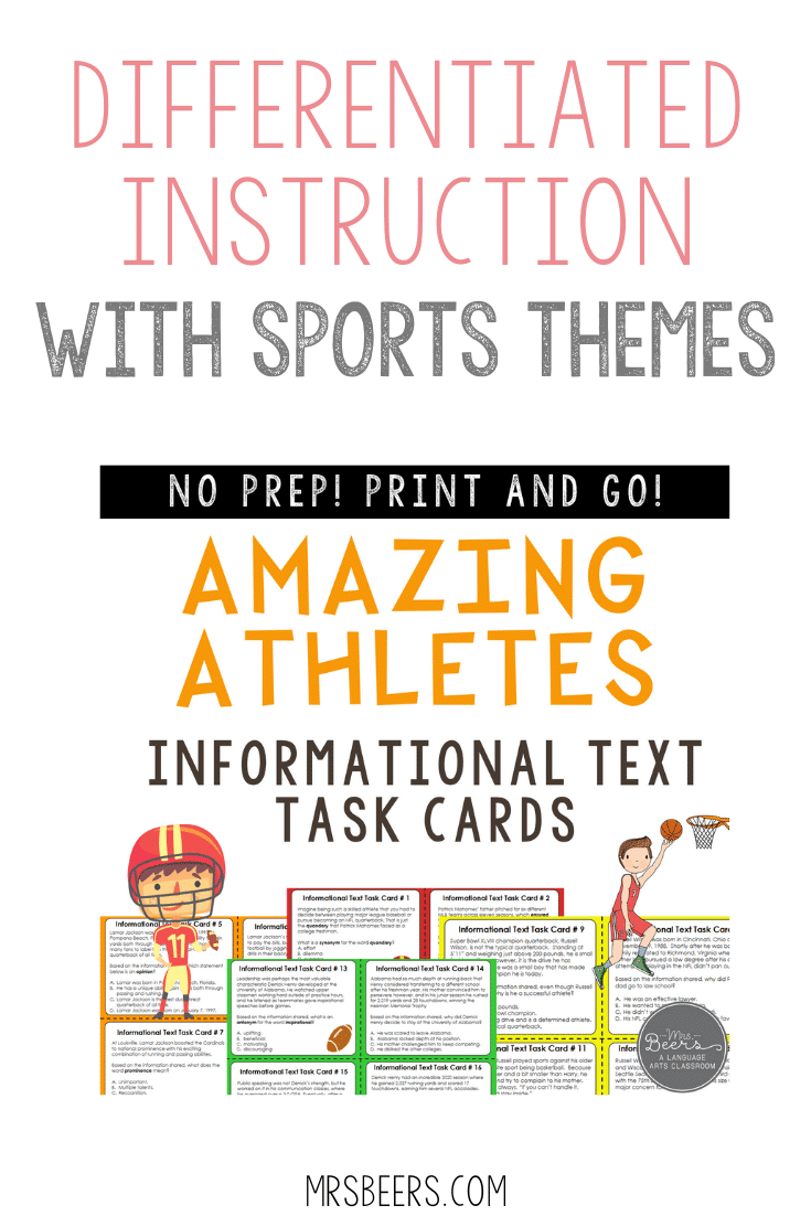 Using task cards to integrate differentiated instruction.