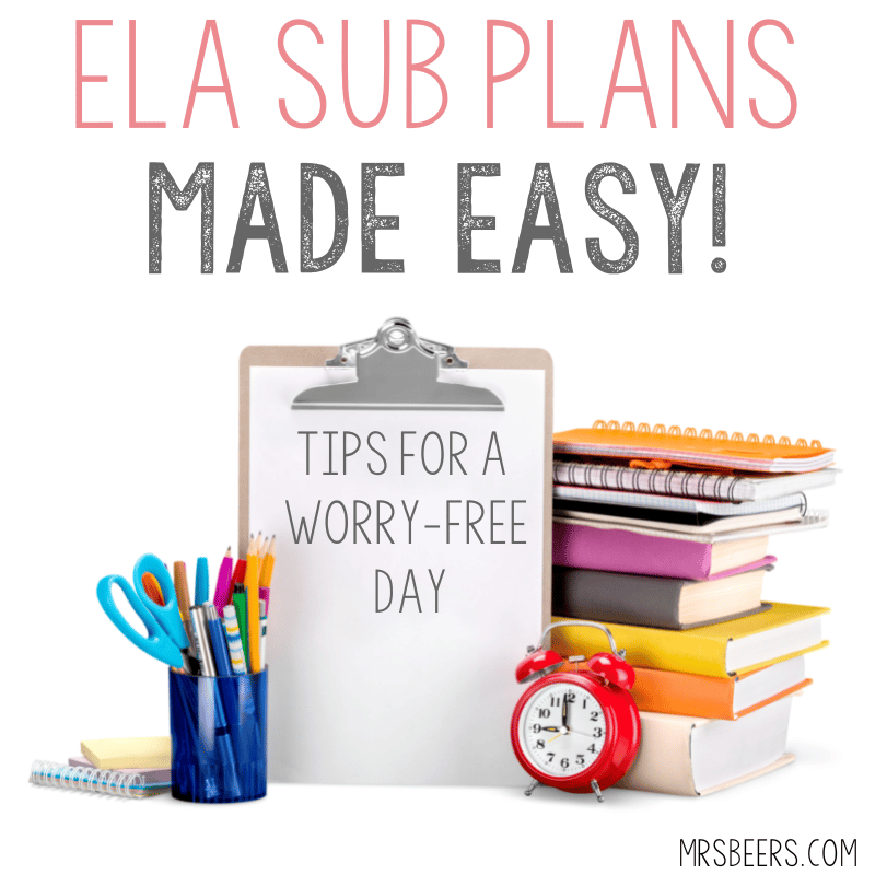 ELA Sub Plans (Made Easy!) for Middle School
