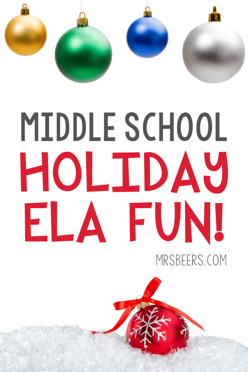 Holiday activities for middle school language arts