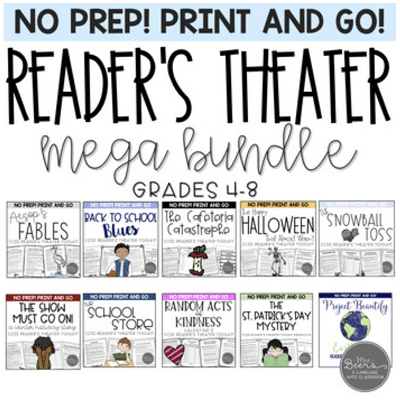 readers theater bundle with 12 scripts for school seasons and holidays