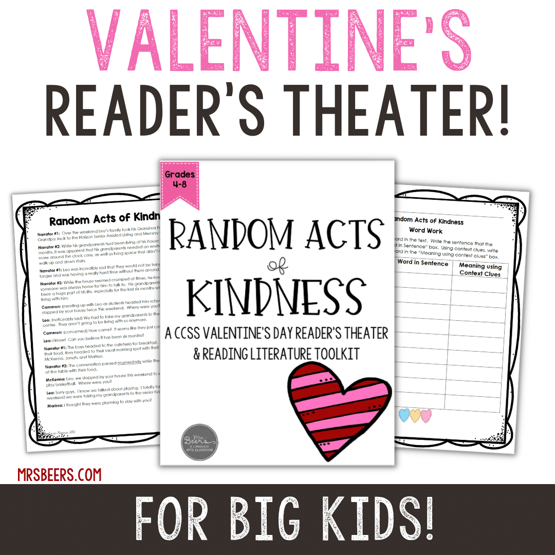 Valentines Day Readers Theater Classroom Activity