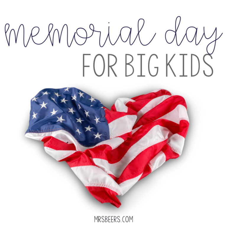 memorial day activities for middle school