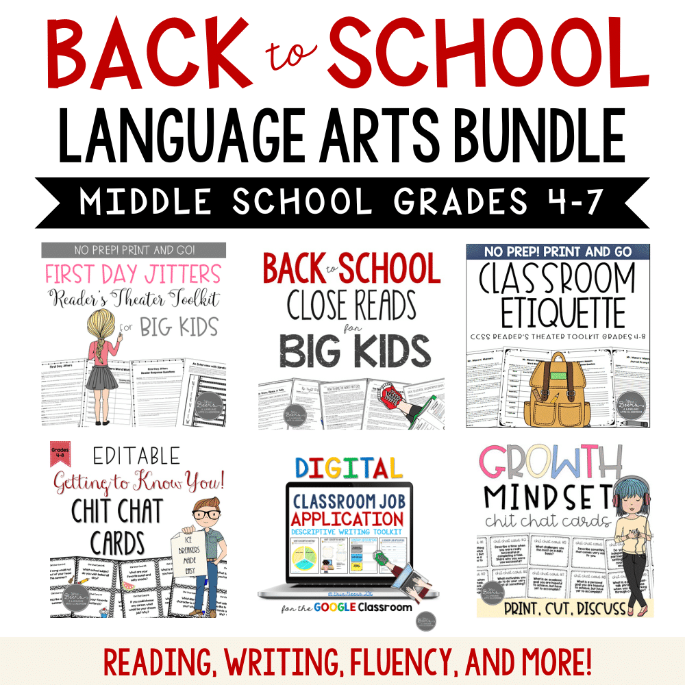 back to school ELA bundle