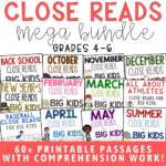 High-Interest Close Reading Passages Bundle cover, PDF resource for grades 4-6