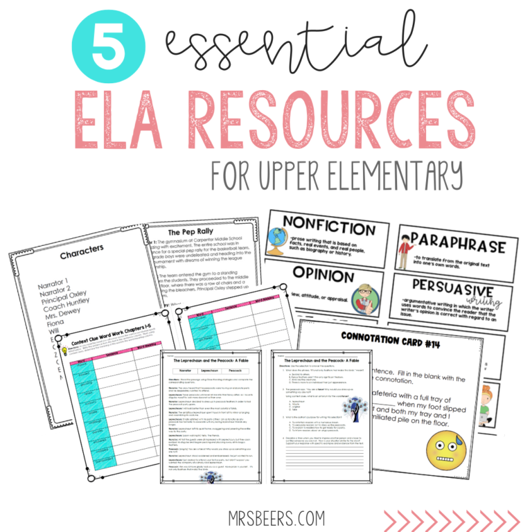 5 Upper Elementary ELA Resources and a Bonus Freebie!