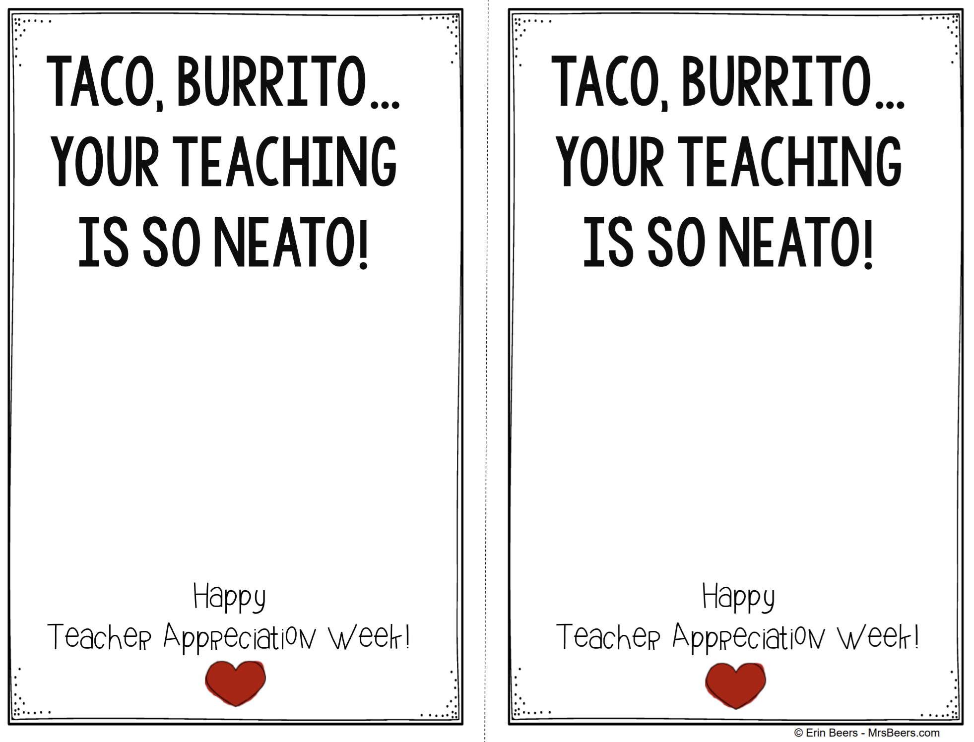 teacher appreciation gift card pdf printable