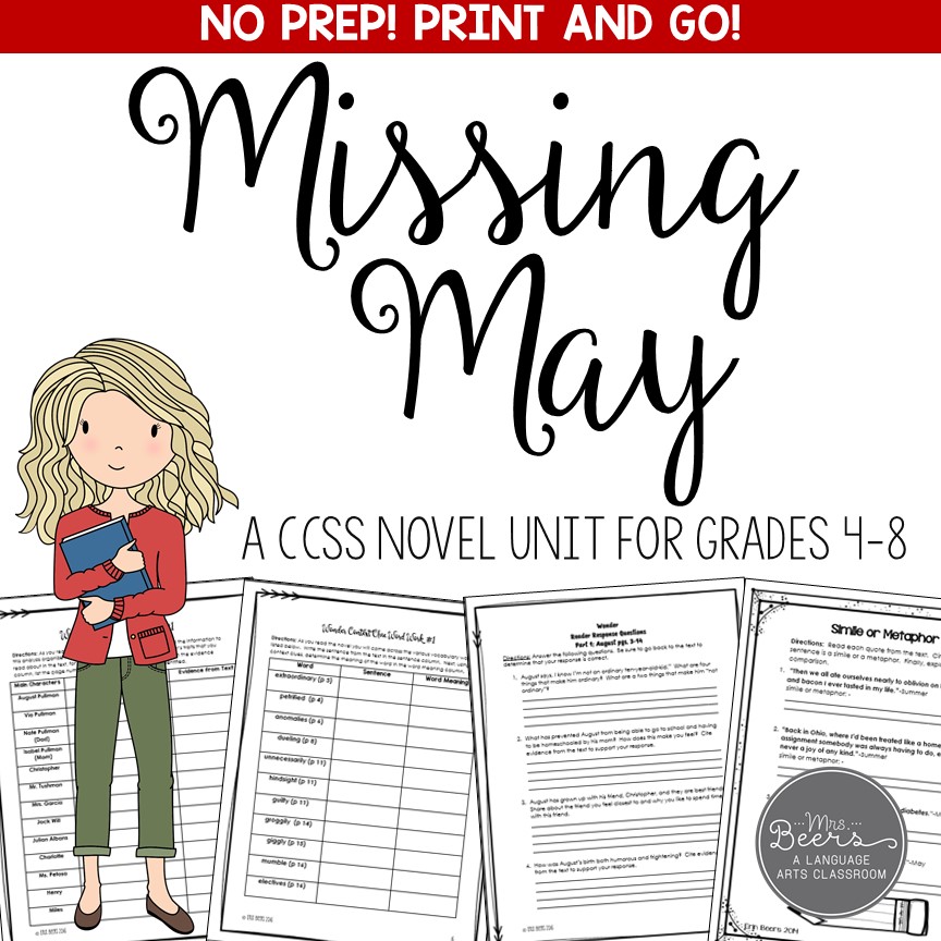 Missing May novel study unit PDF