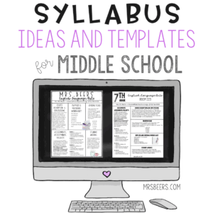 syllabus ideas and templates for middle school