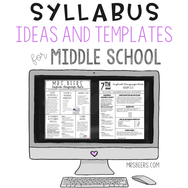 syllabus ideas and templates for middle school