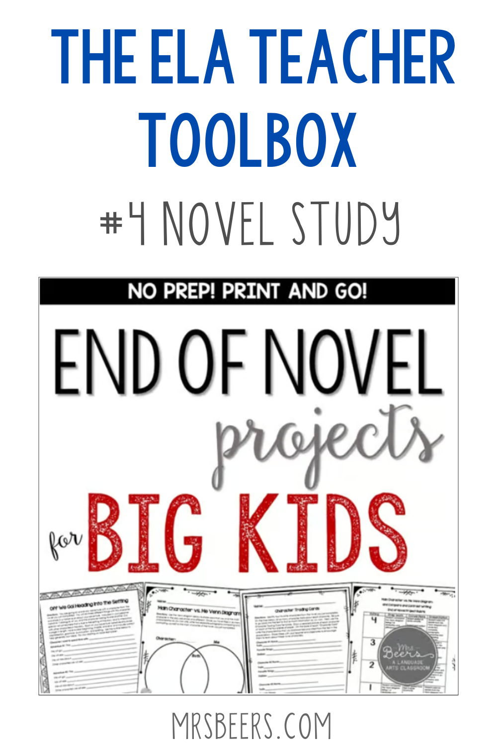 ELA Teacher Toolbox: Novel Study Projects