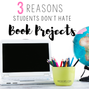 Book project activities for middle school grades 4-6