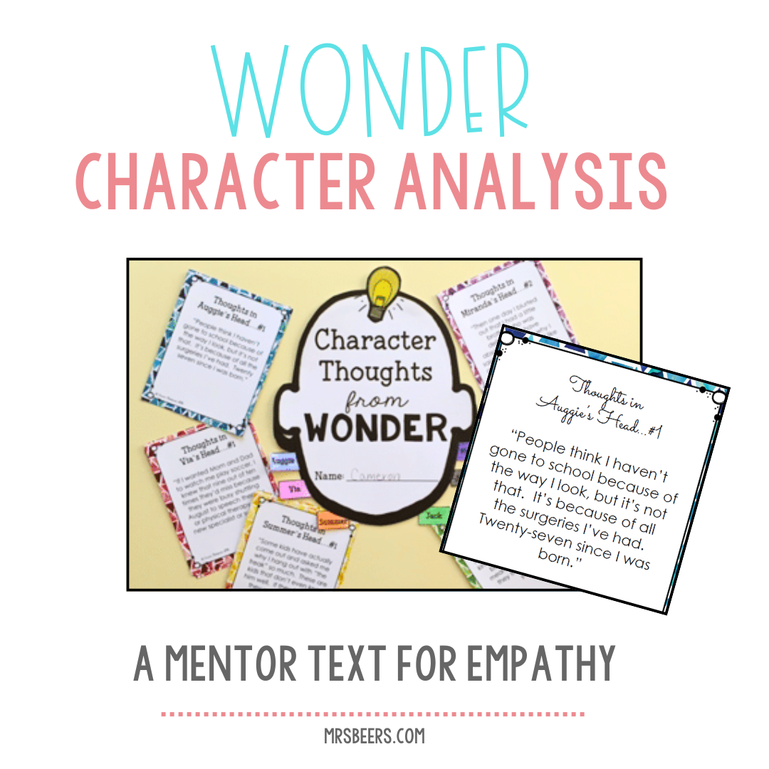 Teaching Character Analysis and Empathy with this Wonder Novel Unit Resource