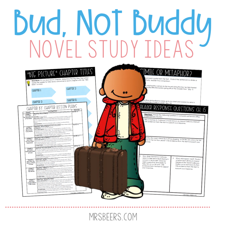 Bud, Not Buddy Novel Study activities
