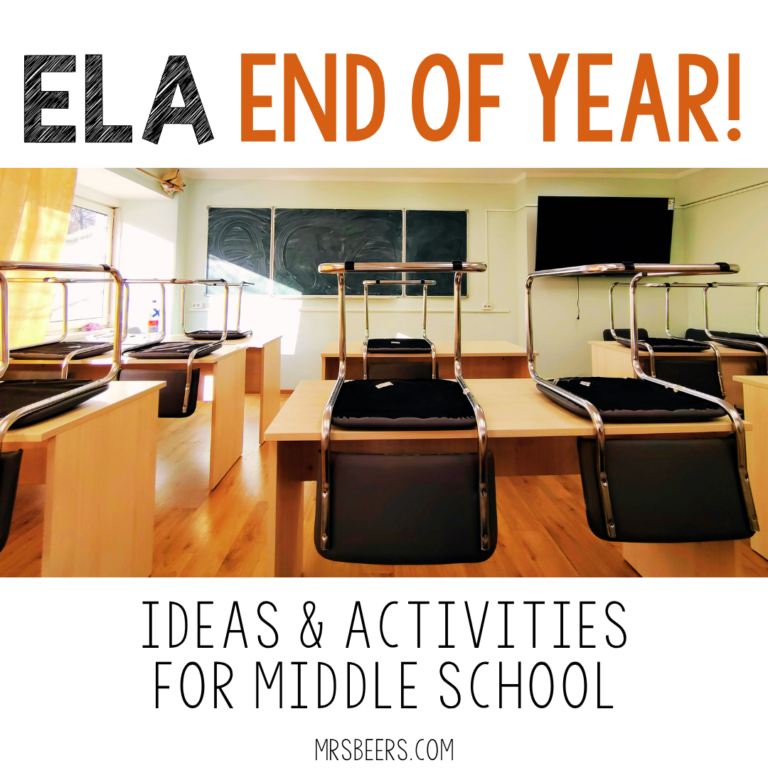 End of year ELA activities for middle school