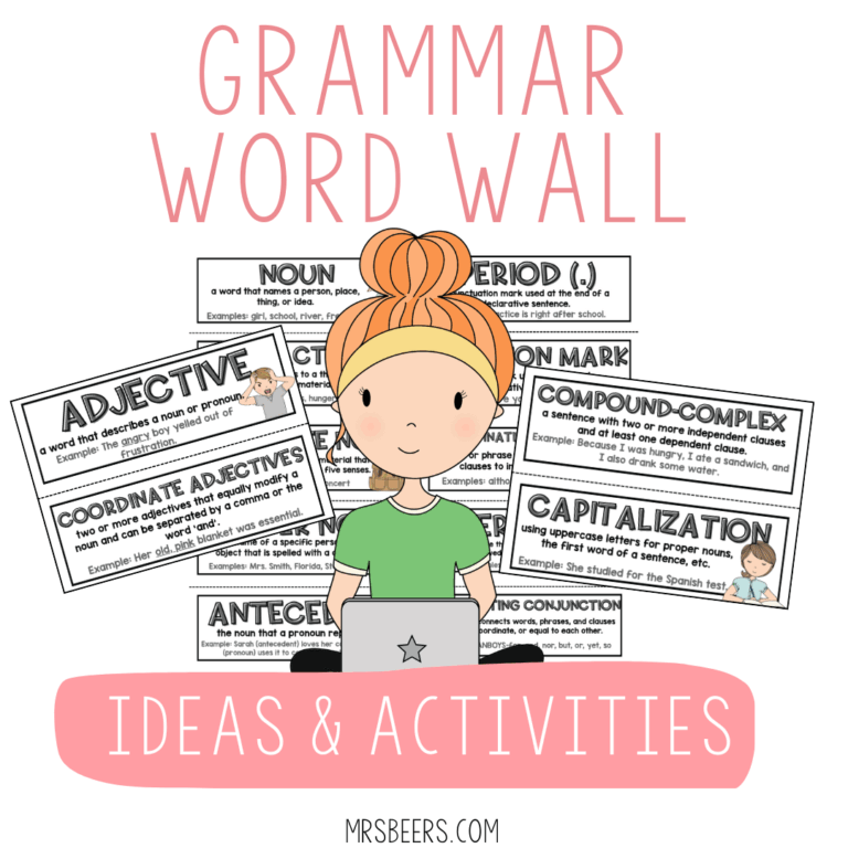 Grammar Wall Ideas and Activities for Middle School Classrooms