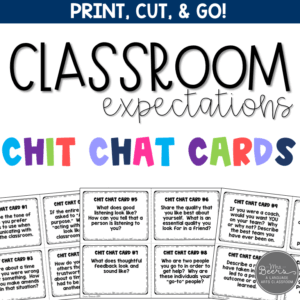 classroom expectations discussion task cards
