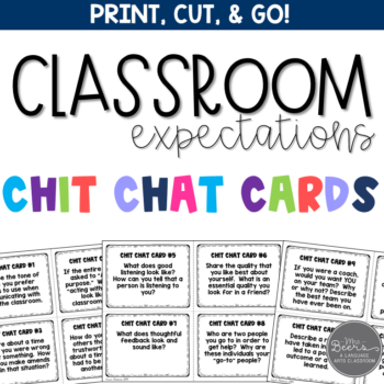 classroom expectations discussion task cards