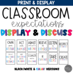 classroom expectations posters