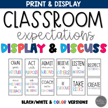classroom expectations posters