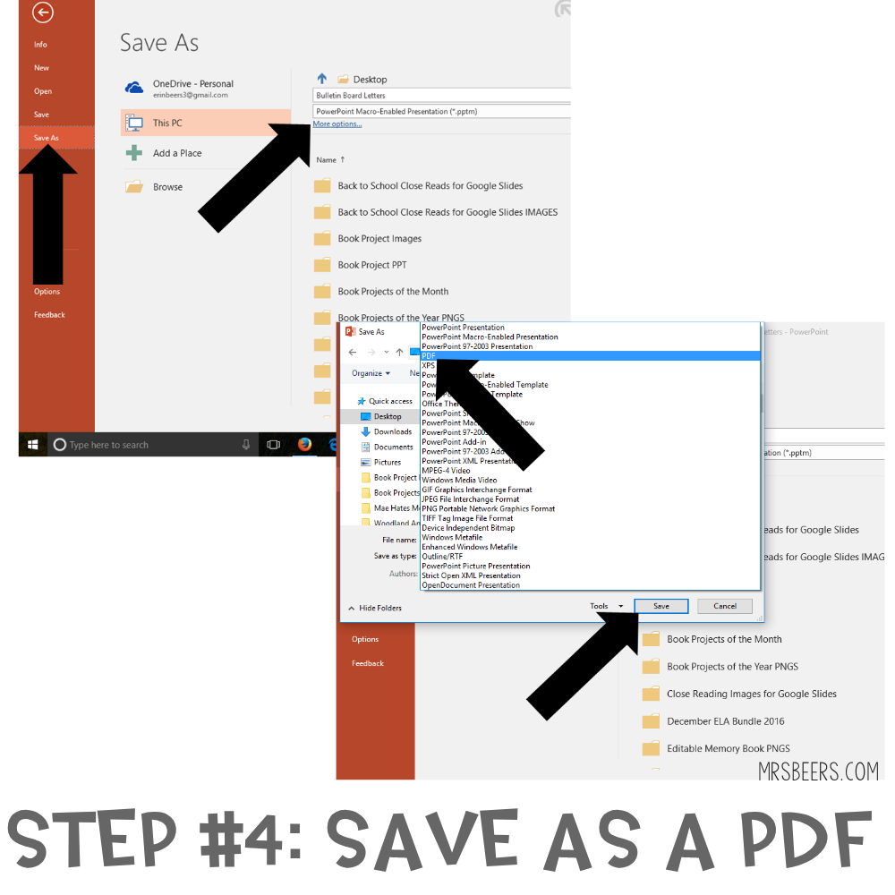 Save your PowerPoint file as a PDF for easy printing