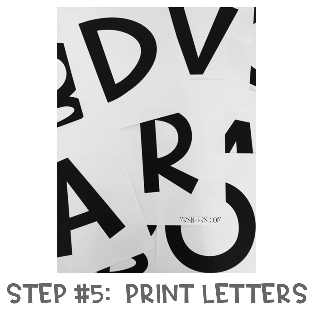 Printable bulletin board letters