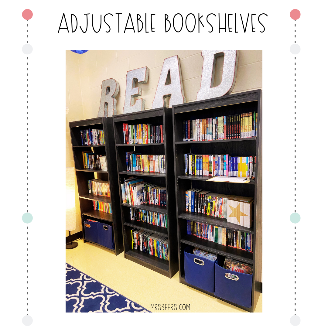 Adjustable bookshelves for my classroom library